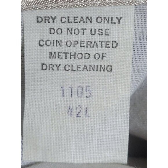 Vintage Craig Scott Cream/Blue/Beige Plaid 42L Blazer Menswear Single Vent 2 Btn - Picture 5 of 12